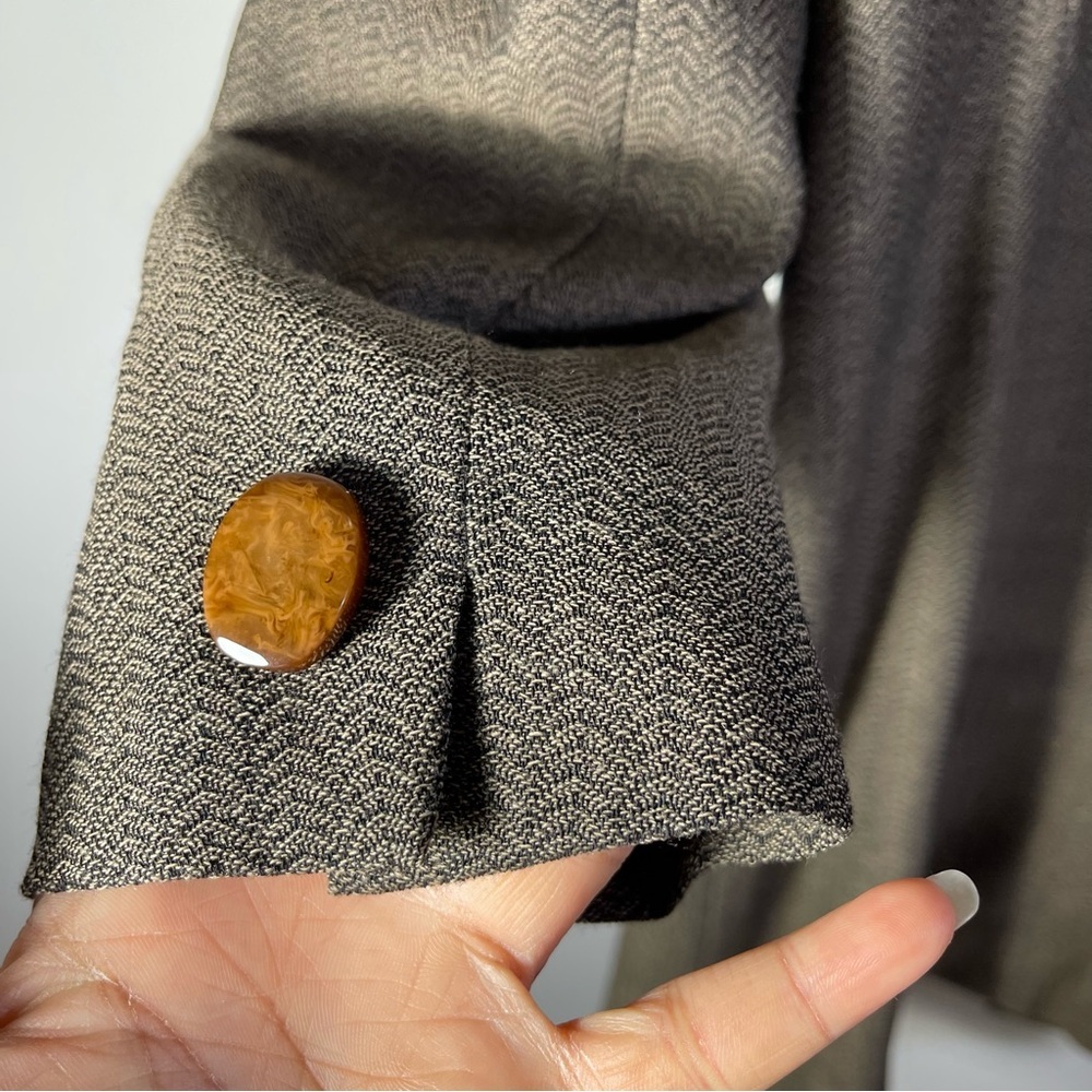 Vintage Christian Dior women's single-button wool blended blazer Jacket Size 8 - Picture 5 of 13